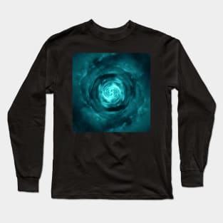 Turquoise Wormhole in Space Long Sleeve T-Shirt